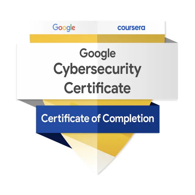 Le badge du Google Cybersecurity Certificate